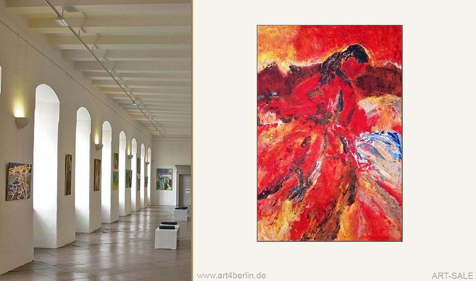 Rote Tänzerin, Acrylmischtechnik auf Leinwand, 150×100 cm, Original, 840, Euro art4berlin