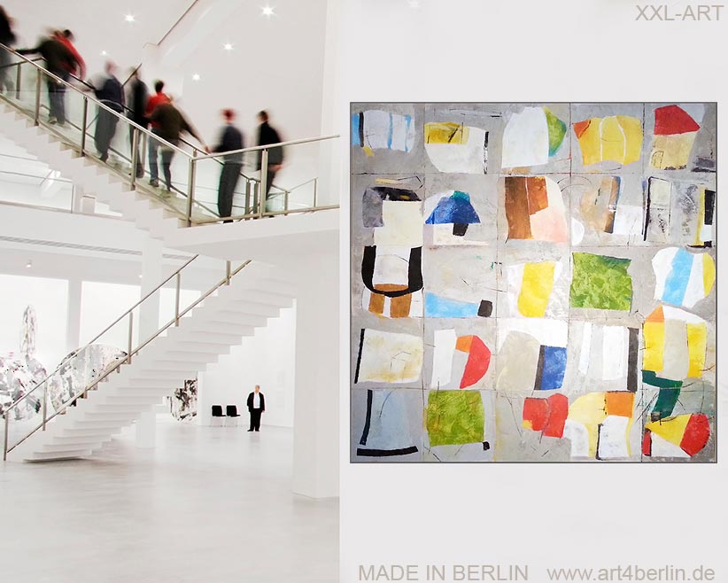Colourful Fragments, Acrylleinwandbild, 140×140 cm ...