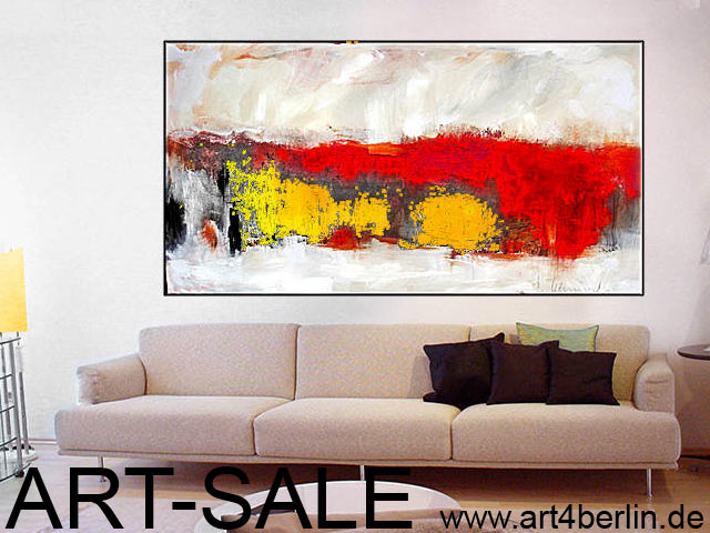 Wohnen mit kunst, echten gemälden und modernen bildern, malerei im ...