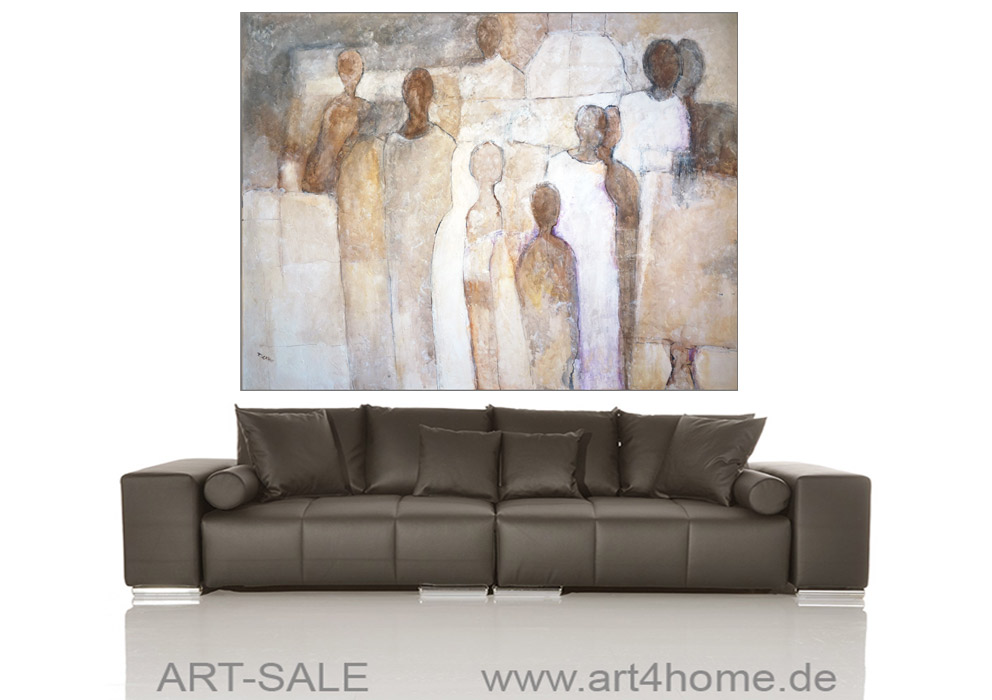 Wohnen mit kunst, echten gemälden und modernen bildern, malerei im ...