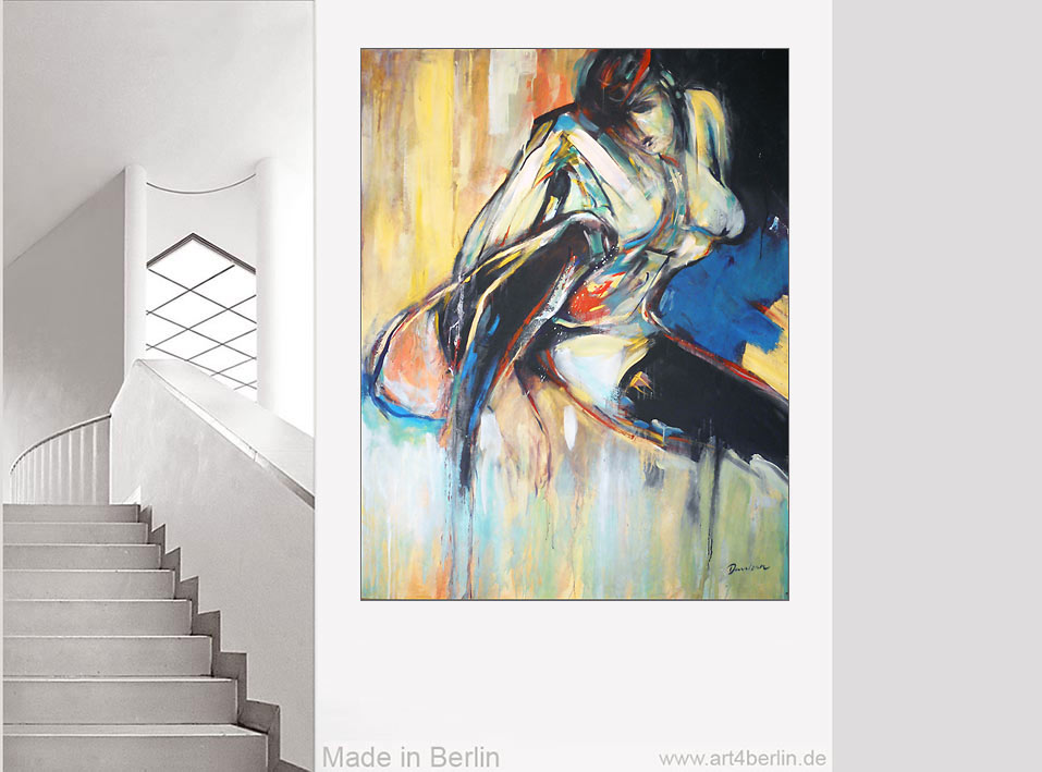 Akt, Acrylmischtechnik/Leinwand, 160×125 cm, Original, 990, Euro art4berlin Kunstgalerie