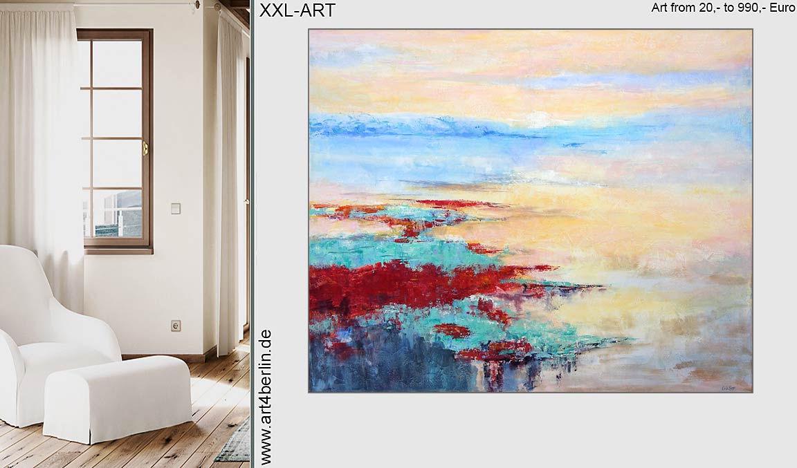 Morgenstimmung, Acrylbild auf Leinwand, 160×125 cm, Original, 990