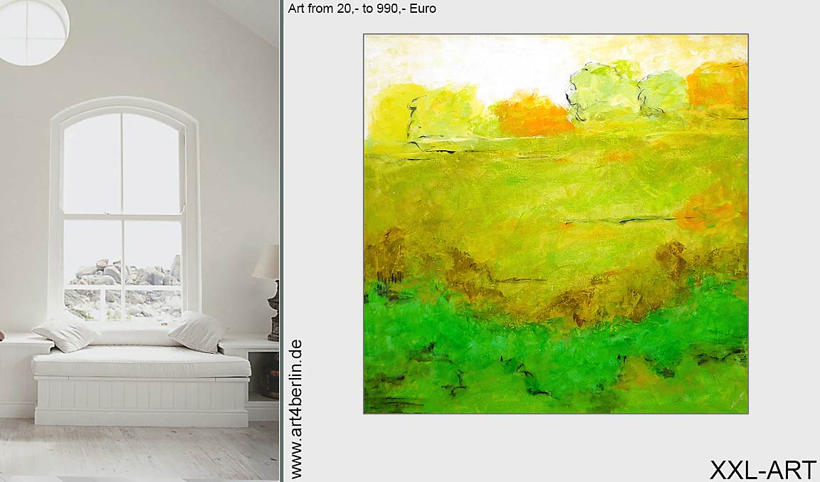 Springtime, Acrylleinwandbild, 100×100 cm, Original, 630, Euro