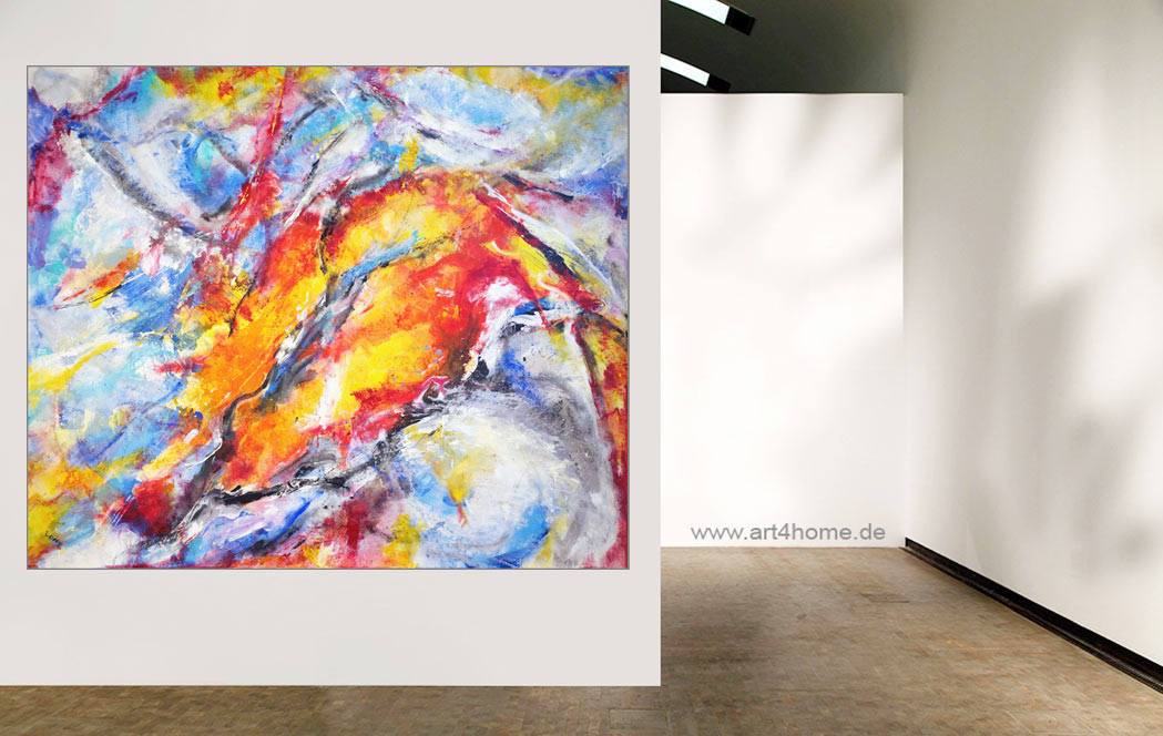Dynamic Waves, Unikat, Acryl auf Leinwand, 155×130 cm, Original, 990