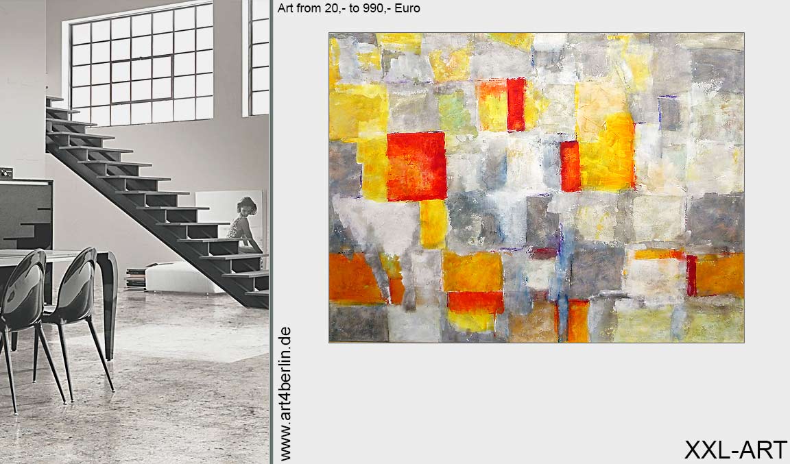 Idee der Räumlichkeit, Acrylbild auf Leinwand, 140×105 cm, Original