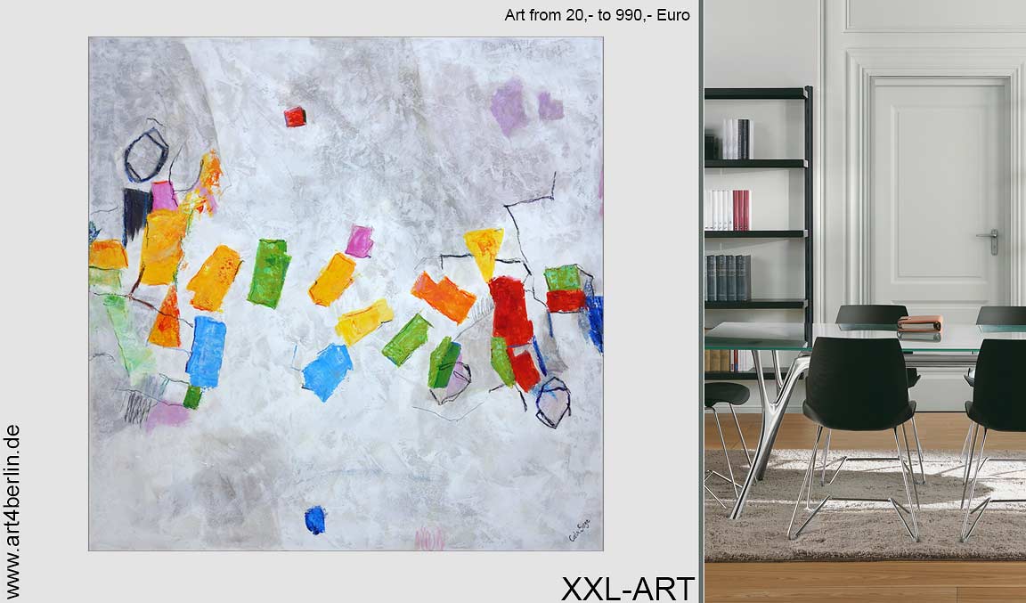 Colour Realisation, Acrylbild auf Leinwand, 100×100 cm, Original, 630, Euro art4berlin