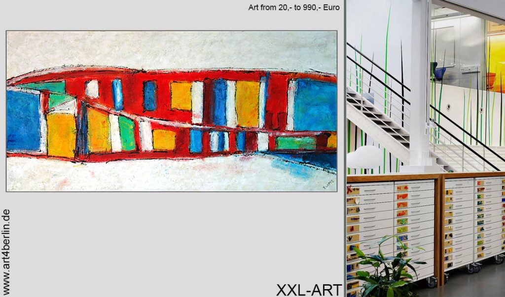 Welt der Farben, Mischtechnik/Leinwand, 175×85 cm, Original, 840,- Euro